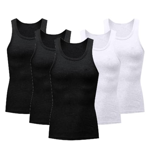 5 Pack Mens Shapewear Tank Top Plain Lightweight Muscle Shirt Stretch Compression Undershirt Athletic Sleeveless Tshirt