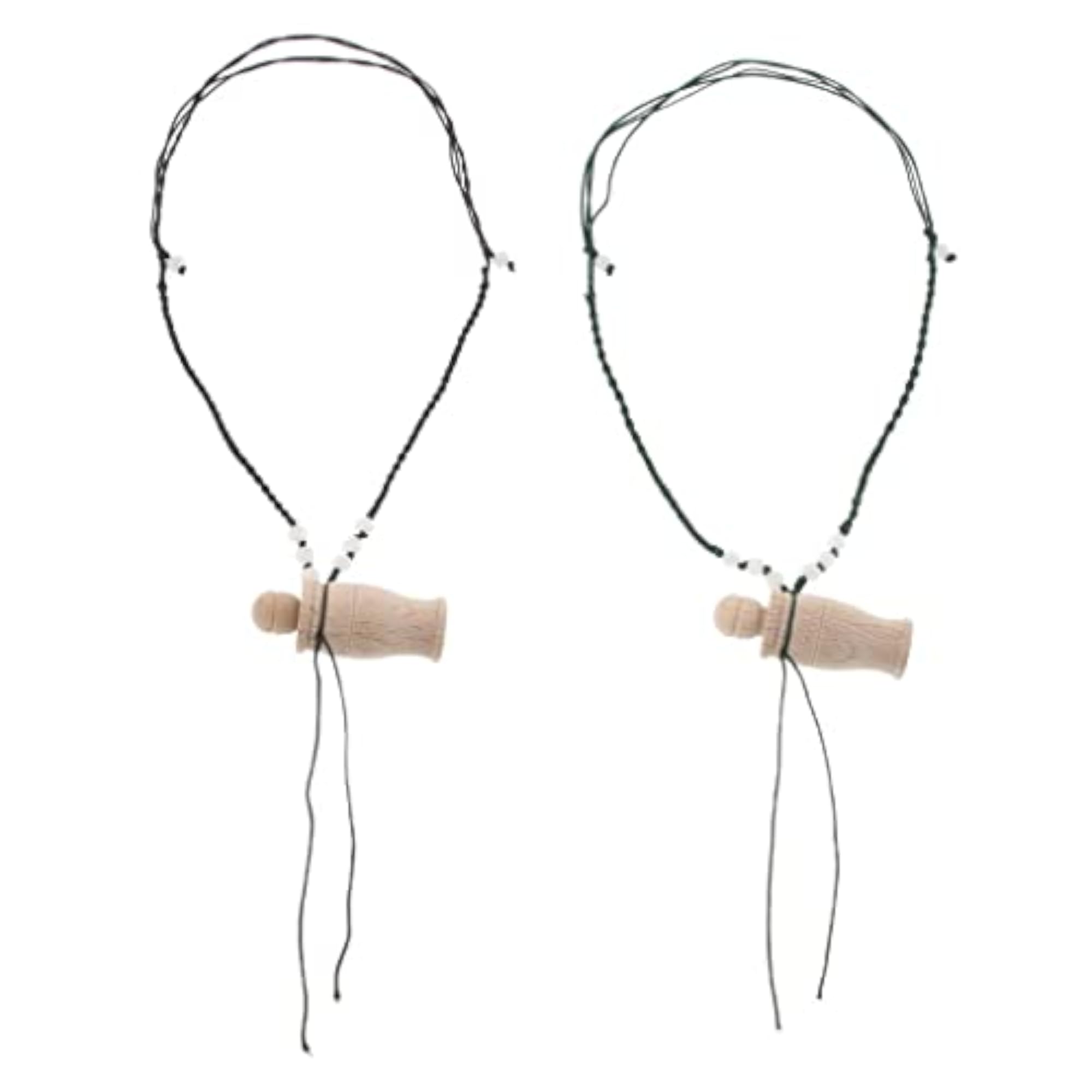 2 Pcs Wooden Essential Oil Diffuser Necklace, Aromatherapy