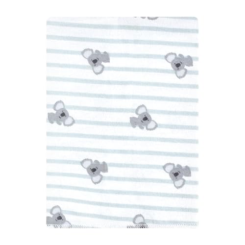 Image of Hudson Baby Cotton Flannel Burp Cloths 12-Pack Bundle, Koala Stripe, One Size