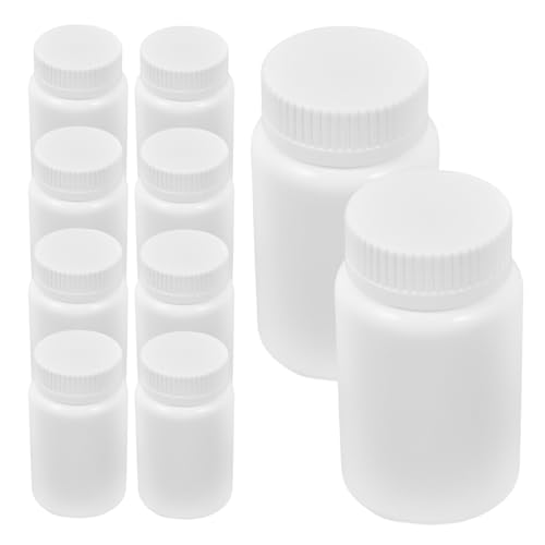 UPKOCH 20 Bottiglie Vuote per Medicinali da 100 Ml con Tappo a Vite e Sigillo in Alluminio Contenitori Portapillole in Polietilene ad Alta Densità Bianchi per Conservazione Farmaci e