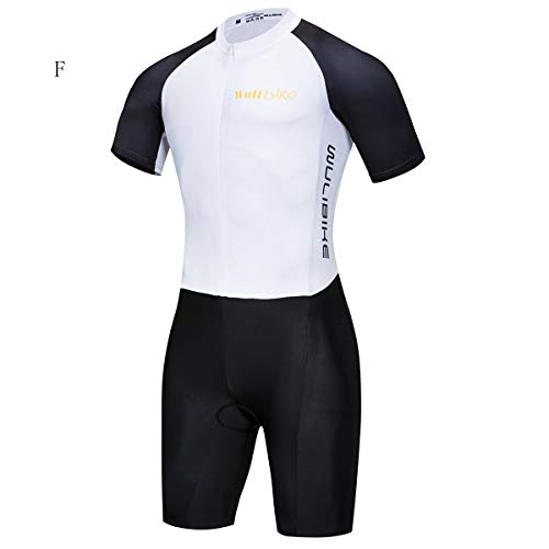 LOGASMART Traje de triatlón para Hombre Traje Acolchado de triatlón Compresión Ciclismo...