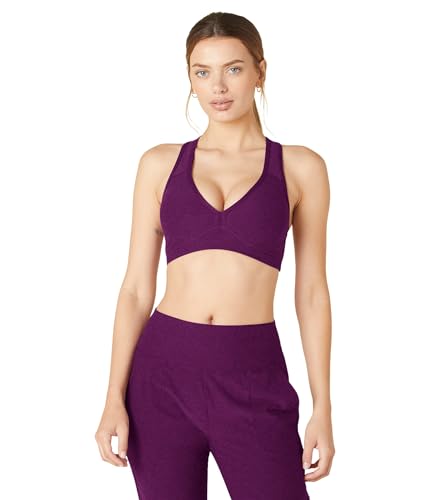 Image of Beyond Yoga Spacedye Lift Your Spirits Bra Aubergine /Beet XL