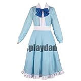 70 When Marnie Was There Omoide no Marnie Blue Dress Cosplay Costume (Male, L)