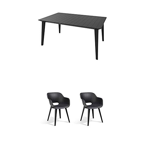 Allibert by Keter Sitzgruppe bestehend aus 2x Akola Stühlen + Tisch Lima...