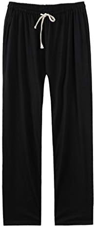 Photno Men's Pants Casual Loose Joggers Dancing Sweatpants Expandable Waist Exercise Trousers with Pockets Black