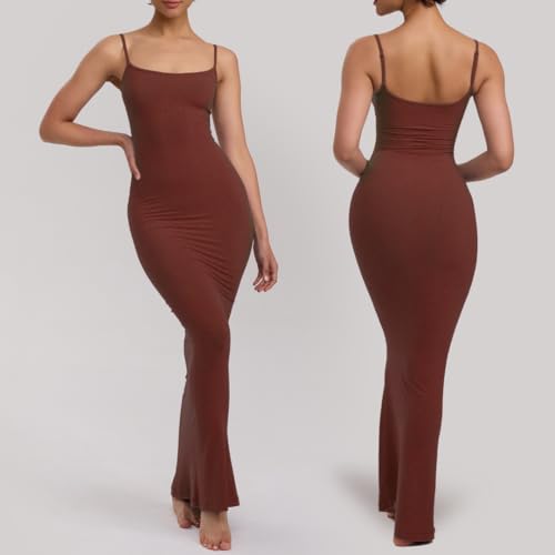 Image of Maxi Black Bodycon Sexy Dress for Women 2025, Formal Long Ribbed Dresses Regular & Plus Size