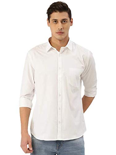Image of Style Quotient Men Black Solid Casual Regular Fit Shirt