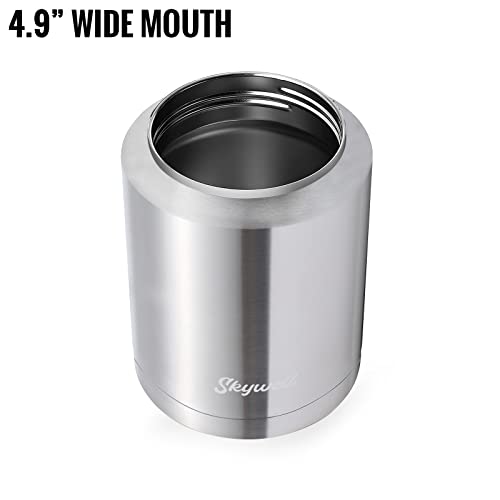 Skywell Insulated Water Bottle 64Oz Stainless Steel Water Bottle With Handle And Wide Mouth Water Flask Sweat-Proof And Leak-Proof Half Gallon Water Jug For Hiking Camping And Outdoors, Silver #TOP3