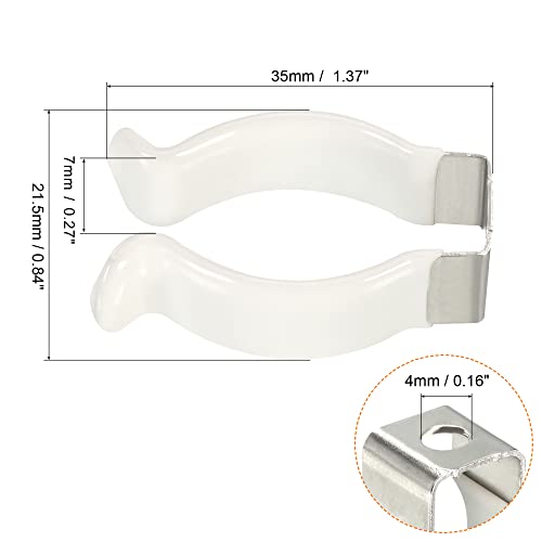 Image of MECCANIXITY T8 U Clips Holder Bracket for LED Light Bulb Mounting Bracket Support Stainless Steel Fluorescent Tube Holder Lighting Accessories Pack of 6