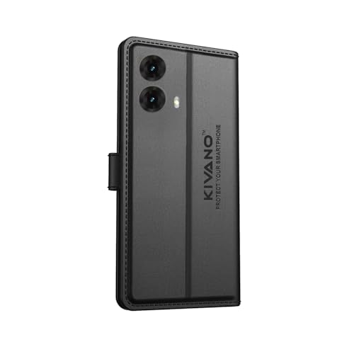 Image of Compatible with Motorola G85 5G Flip Cover | Leather Finish | Inside Pockets & Inbuilt Stand | Shockproof Wallet Style Magnetic Closure Back Cover Case