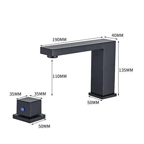 Robinet mitigeur de lavabo 3 trous rétro eau chaude et froide
