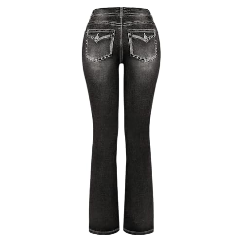 Plus Size Flare Jeans for Women Curvy Jean for Womens High Waisted Stretchy Jean for Women Embroidered Bootcut Y2K4