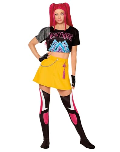 Spirit Halloween KPop Demon Hunters Adult Mira Costume Officially Licensed Korean Pop Idol Outfit Lead Dancer Women Size ADULT MEDIUM Standard Multicolor