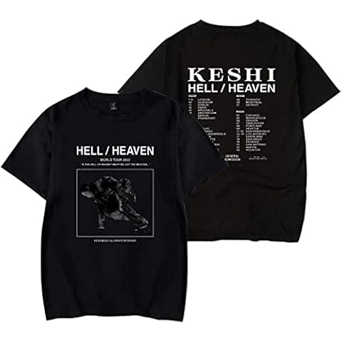WJHYWDH Keshi The Hell Heaven Tour T-Shirt Merch Casual Short Sleeved T Shirt Unisex Tee (Black,X-Large) Cover