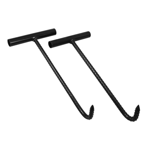 MUCKLILY Heavy Duty Lifting Hooks Manhole Cover Puller Tool Reinforced Steel Constructi