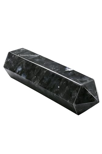 Image of Amazing Gemstone Large Larvikite Crystal Towers ~ Natural Healing Crystal Point Obelisk for Reiki Healing and Crystal Grid (5.5 to 6 INCH)
