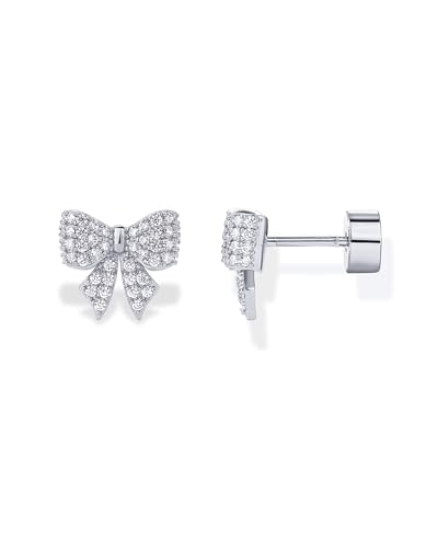 Image of PAVOI 14K Gold Plated Dainty Flat Back Earrings for Women, Piercing Studs | Hypoallergenic Stud Earrings with 925 Sterling Silver Posts, Motif Flatback Screw Back Helix Cartilage