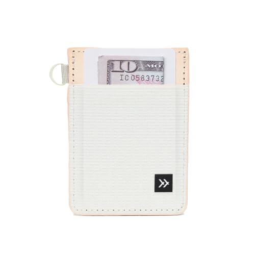Thread Wallets Ultra Slim Minimalist Leather Card Holder Wallet (Off White)