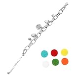 Gatuida Pulsera Ajustable de Acero Inoxidable con Colgante Hueco de Aromaterapia Forma de Diseño Hip-hop para Hombres y Mujeres Accesorio Práctico para Difusor Esencial