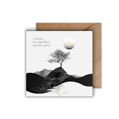 Trauerkarte Für Angler – Mit Spruch, 125 X 125 Mm, Inkl. Umschlag, 300 G/m² Papier