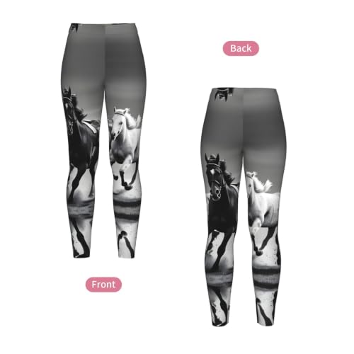 Leggings de compresión tacto suave premium mallas estampadas caballos 4