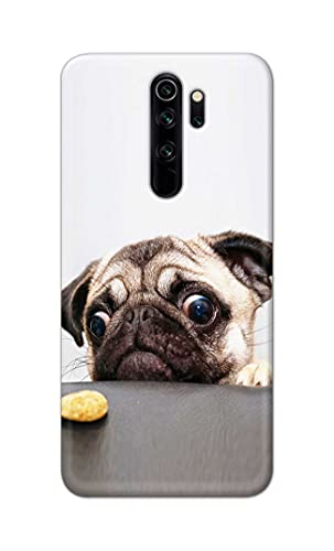 Image of PRINTFIDAA� Printed Hard Back Cover Case for Mi Redmi Note 8 Pro Back Cover (Pug Dog) -2808