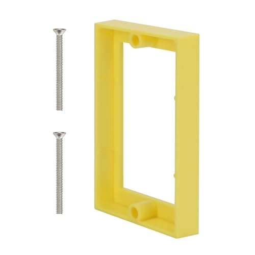 Single Gang Receptacle Outlet Box Extenders 1/2",Include 2Screws (6-32 x 1.25),Electrical Outlet Extender for Electrical Outlet Box & Electrical Outlet Switches, Yellow (Pack of 1)
