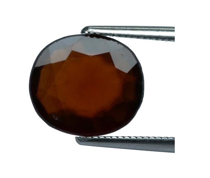 Grenat hessonite africaine naturelle 5,65 carats, gemme polie d'exception rare