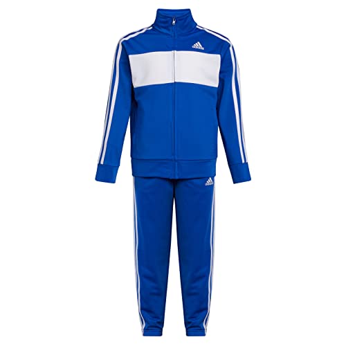 adidas Boys' Little Tricot Jacket & Pant Clothing Set, Essential Tricot Brite Blue, 12 Months (AG6443N)3