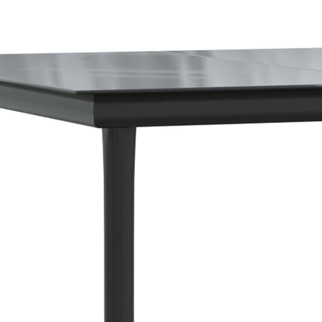 Set da pranzo da giardino in polyrattan con tavolo in vetro, 5 pezzi | telaio in acciaio, braccioli, facile da pulire, 110 kg per seduta, istruzioni di montaggio (lingua italiana non garantita)