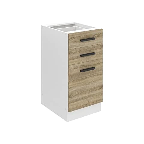 BELINI | Unterschrank Küche | Küchenunterschrank 40 cm Breite | Küchenschränke ohne Arbeitsplatte | Küchenschrank mit Schubladen Cover
