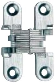 Satin Nickel Soss Concealed Hinge, Wings measure 3/8" Wide x 1-11/16" Long for 1/2", SOSS #101