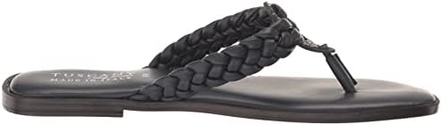 Tuscany by Easy Street Women's Coletta Flat Sandal, Navy, 7.5 | Image 5