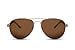 Produktbild Cheapass Sonnenbrille Gold Piloten-Brille Braun-e Gläser UV-400 Polizei Cops Metall Damen Herren