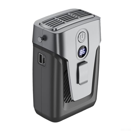 Jotekonoby Ventilador portátil sin aspas con batería recargable USB de 12000 mAh, 3 ajustes de velocidad para actividades al aire libre y uso doméstico, diseño ligero (embalaje gris inglés)