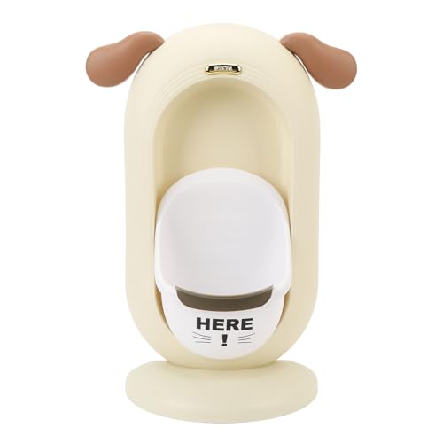 Potty Training Urinal, Cute Toddler Pee Trainer Wall Mounted Toddler Urinal, Boy Urinal with Funny Aiming Target for Kids Toddlers, Removable Urinal Basin (Cream Color)