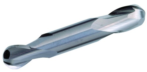 Image of Bassett MDE-2B Series Solid Carbide General Purpose End Mill, TiCN Coated, 2 Flute, 30 Degrees Helix, Ball End, 0.75 inch Cutting Length, 5 /16 inch Cutting Diameter, 3-1 /2 inch Length (Pack of 1)