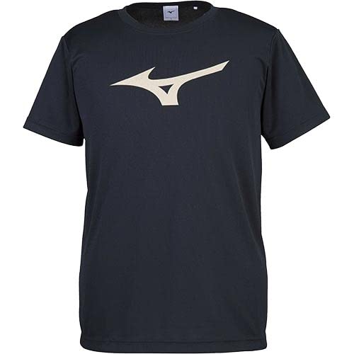 トレーニングウェア 半袖Tシャツ ビックロゴ 吸汗速乾 ドライ キッズサイズあり 32JA8155 ブラック/ゴールド L