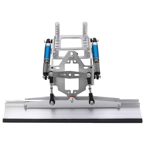 XinGeeek RC Metall Schneepflug Schneeschieber für Traxxas 1/10 TRX4 TRX6 für Axial SCX10 II III RC Auto Elektrisch gesteuerter Schneepflug (Silber)