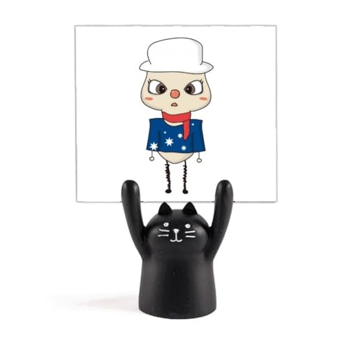 Porte-note chat noir UU pince mémo Australie pour bureau ordonné