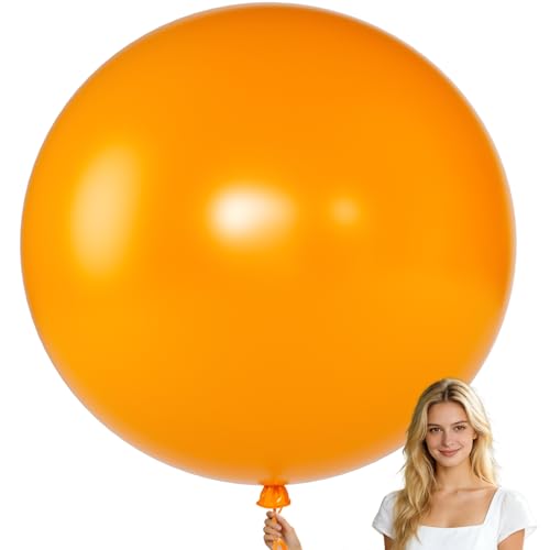 Image of KALOR Orange Giant 36 Inch 9pcs Large Latex Balloons
