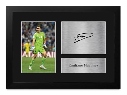 Emiliano Martínez Argentina cuadro enmarcado A4 foto firma impresa fútbol ID-010164