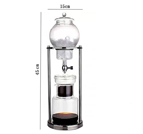 IJsdruppelkoffiezetapparaat, glas koud gezette koffiezetapparaat, geschikt voor thuiskantoor 600 ml, kan koude thee en koude koffie zetten - Image 3