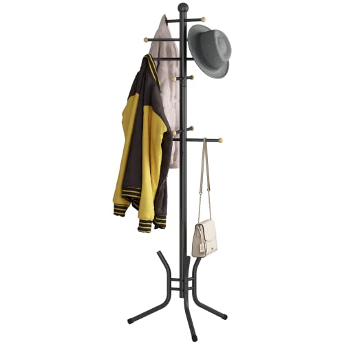 Wisdom Star Coat Racks Freestanding, 12 Hooks Coat Tree Used In The Bedroom Living Room Office, Coat Hanger Stand Coat Rack Stand Can Be Hang Clothes, Hats, Bags, Black #TOP18