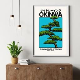 Poster vintage Japon haut de gamme : impression d'art Okinawa 50x70 cm