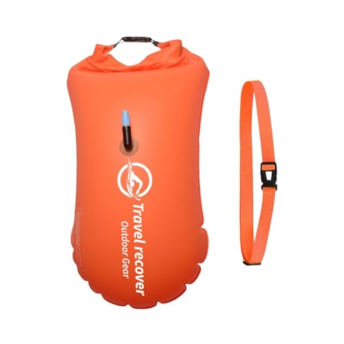 de natación en aguas abiertas,de natación | Flotador de seguridad para natación y bolsa seca para aguas abiertas - Flotador de seguridad para natación y bolsa seca, grande con cintura ajustable para n