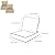 COZYVIDA Indoor/Outdoor Deep Seat Patio Cushions seat(24x24x4.7 inch),Back(25x22.5 inch) : Resilient Foam Filling, Weather Resistant Patio Cushions,2 Sets,Beige