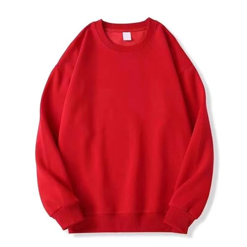 Letuwj Long-sleeved tops spring sweater men's fall round neck padded