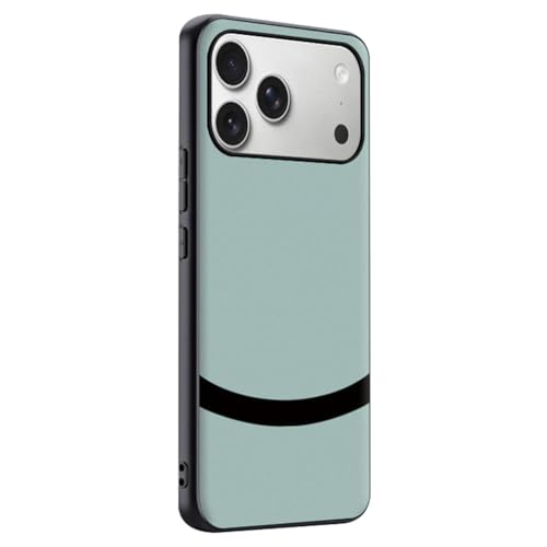 Coque iPhone 17 Pro en cuir vert fin et souple à blocs de couleurs