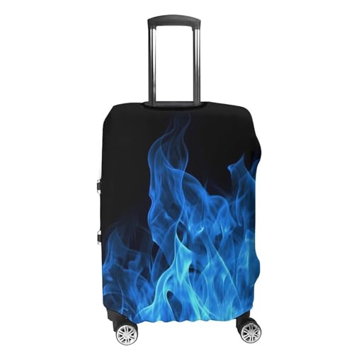 Blue Flame Luggage Cover, Washable Elastic Suitcase Cover Protector Fit 18-32 Inch Luggage4